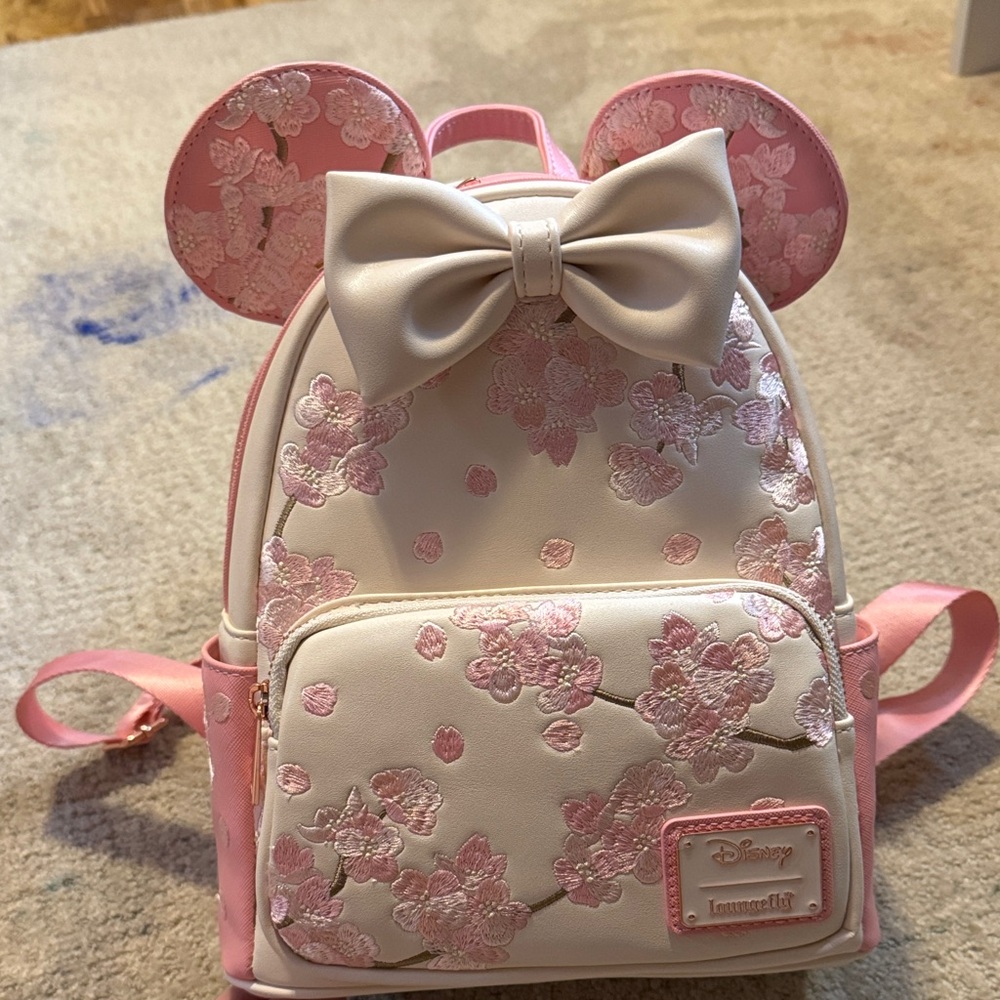 Disney Pink and Cream Floral Kids Backpack